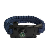 Military Emergency Braided Survival Bracelet Men Women Paracord Outdoor Camping Rescue Rope Bangles Compass Whistle Knife 4 in 1