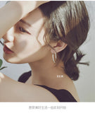 Minimalist 925 Sterling Silver Large Hoop Earrings Female Big Round Circle Buckle Earrings Hoop Ear Rings for Ladies SE134