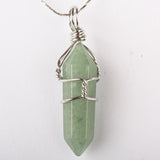 Mix Crystal Stone Opal Lapis Green Howlite Stone Onyx Rose Pink Quartz Carnelian Faceted Bead Twining Pendant 1PCS