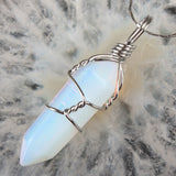 Mix Crystal Stone Opal Lapis Green Howlite Stone Onyx Rose Pink Quartz Carnelian Faceted Bead Twining Pendant 1PCS