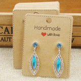 Mulit size DIY handmade  jewelry earring packing card cute stud/drop earring display card 100pcs per lot