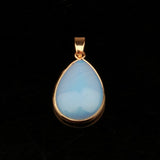 Natural Stone Pendant Water Drop Shape Pendants Agates/ RoseQuartz/Tiger Eye Charms for Necklaces Jewelry Making 3.5*2.4*0.7cm