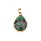 Natural Stone Pendant Water Drop Shape Pendants Agates/ RoseQuartz/Tiger Eye Charms for Necklaces Jewelry Making 3.5*2.4*0.7cm