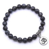 Natural Stone Strand Bracelet Yoga Chakra Mala Bracelet OM Lotus Women Men Beaded Charm Bracelet Jewelry Pulseras dropshipping