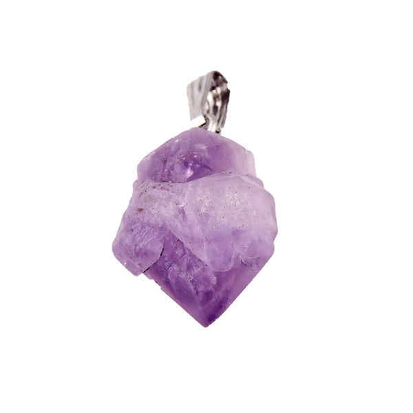 Natural point stone Pendants Pendulum purple Healing Crystal Chakra Reiki Beads random size Free shipping
