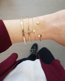 Alloy Arrow Link Chain Twist Bangle