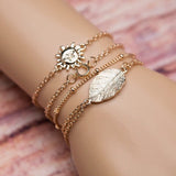 Alloy Arrow Link Chain Twist Bangle