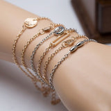 Alloy Arrow Link Chain Twist Bangle