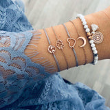 Alloy Arrow Link Chain Twist Bangle