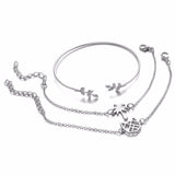 Alloy Arrow Link Chain Twist Bangle