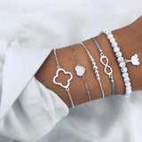 Alloy Arrow Link Chain Twist Bangle