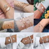 Alloy Arrow Link Chain Twist Bangle