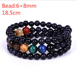 New Fashion Solar System Universe Galaxy Eight Planets Bracelet Star Lava Reiki Natural Stone Beads Energy Adjustable Bracelet