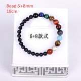 New Fashion Solar System Universe Galaxy Eight Planets Bracelet Star Lava Reiki Natural Stone Beads Energy Adjustable Bracelet