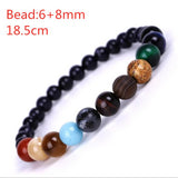 New Fashion Solar System Universe Galaxy Eight Planets Bracelet Star Lava Reiki Natural Stone Beads Energy Adjustable Bracelet