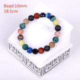 New Fashion Solar System Universe Galaxy Eight Planets Bracelet Star Lava Reiki Natural Stone Beads Energy Adjustable Bracelet