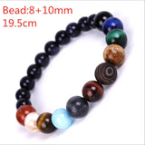 New Fashion Solar System Universe Galaxy Eight Planets Bracelet Star Lava Reiki Natural Stone Beads Energy Adjustable Bracelet