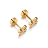 New Tree of Life Stainless Steel Stud Earrings for Men Women Asymmetrical Pierced Earrings Body Jewelry Prevent Allergy Earrings