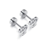 New Tree of Life Stainless Steel Stud Earrings for Men Women Asymmetrical Pierced Earrings Body Jewelry Prevent Allergy Earrings