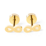 New Tree of Life Stainless Steel Stud Earrings for Men Women Asymmetrical Pierced Earrings Body Jewelry Prevent Allergy Earrings