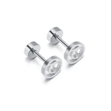 New Tree of Life Stainless Steel Stud Earrings for Men Women Asymmetrical Pierced Earrings Body Jewelry Prevent Allergy Earrings