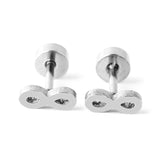 New Tree of Life Stainless Steel Stud Earrings for Men Women Asymmetrical Pierced Earrings Body Jewelry Prevent Allergy Earrings