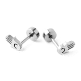 New Tree of Life Stainless Steel Stud Earrings for Men Women Asymmetrical Pierced Earrings Body Jewelry Prevent Allergy Earrings