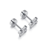 New Tree of Life Stainless Steel Stud Earrings for Men Women Asymmetrical Pierced Earrings Body Jewelry Prevent Allergy Earrings