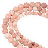 Polish Round Matte Frosted Tiger Eye Turquoises Natural Stone Beads Amazonite Watermelon Loose Beads for Bracelet Jewelry Making