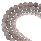 Polish Round Matte Frosted Tiger Eye Turquoises Natural Stone Beads Amazonite Watermelon Loose Beads for Bracelet Jewelry Making