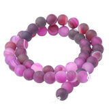 Polish Round Matte Frosted Tiger Eye Turquoises Natural Stone Beads Amazonite Watermelon Loose Beads for Bracelet Jewelry Making