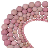 Polish Round Matte Frosted Tiger Eye Turquoises Natural Stone Beads Amazonite Watermelon Loose Beads for Bracelet Jewelry Making