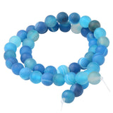 Polish Round Matte Frosted Tiger Eye Turquoises Natural Stone Beads Amazonite Watermelon Loose Beads for Bracelet Jewelry Making