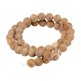 Polish Round Matte Frosted Tiger Eye Turquoises Natural Stone Beads Amazonite Watermelon Loose Beads for Bracelet Jewelry Making