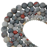 Polish Round Matte Frosted Tiger Eye Turquoises Natural Stone Beads Amazonite Watermelon Loose Beads for Bracelet Jewelry Making