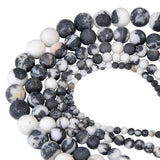 Polish Round Matte Frosted Tiger Eye Turquoises Natural Stone Beads Amazonite Watermelon Loose Beads for Bracelet Jewelry Making