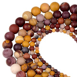 Polish Round Matte Frosted Tiger Eye Turquoises Natural Stone Beads Amazonite Watermelon Loose Beads for Bracelet Jewelry Making