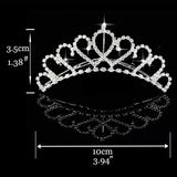 Princess Crown for Girls Show Bridal Crown Tiara Diadem Silver Crystal Floral Wedding Bridal Hair Accessories Head Jewelry