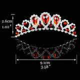 Princess Crown for Girls Show Bridal Crown Tiara Diadem Silver Crystal Floral Wedding Bridal Hair Accessories Head Jewelry