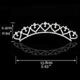 Princess Crown for Girls Show Bridal Crown Tiara Diadem Silver Crystal Floral Wedding Bridal Hair Accessories Head Jewelry