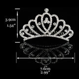 Princess Crown for Girls Show Bridal Crown Tiara Diadem Silver Crystal Floral Wedding Bridal Hair Accessories Head Jewelry