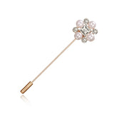 RINHOO Vintage Crystal Camellia Flower Men Suit Brooch Pin Simple Rose Flower Ginkgo Leaves Chain Women Brooches Pins scarf Pin