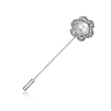 RINHOO Vintage Crystal Camellia Flower Men Suit Brooch Pin Simple Rose Flower Ginkgo Leaves Chain Women Brooches Pins scarf Pin