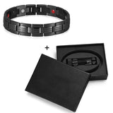 Rainso Stainless Steel Bio Energy Bracelet Fashion Health FIR Bangle Magnetic Jewelry Bracelets Hologram Wristband