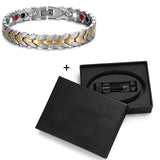 Rainso Stainless Steel Bio Energy Bracelet Fashion Health FIR Bangle Magnetic Jewelry Bracelets Hologram Wristband