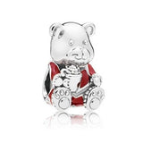 Ranqin Necklace European Fashion New Gift Original Pink Bead Fit Pandora Charm Bracelet Women Pendan Minnie Donald Duck Dog