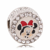 Ranqin Necklace European Fashion New Gift Original Pink Bead Fit Pandora Charm Bracelet Women Pendan Minnie Donald Duck Dog