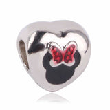 Ranqin Necklace European Fashion New Gift Original Pink Bead Fit Pandora Charm Bracelet Women Pendan Minnie Donald Duck Dog