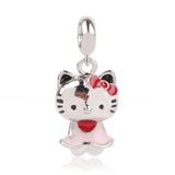 Ranqin Necklace European Fashion New Gift Original Pink Bead Fit Pandora Charm Bracelet Women Pendan Minnie Donald Duck Dog