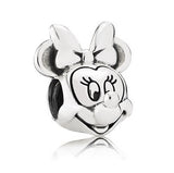 Ranqin Necklace European Fashion New Gift Original Pink Bead Fit Pandora Charm Bracelet Women Pendan Minnie Donald Duck Dog